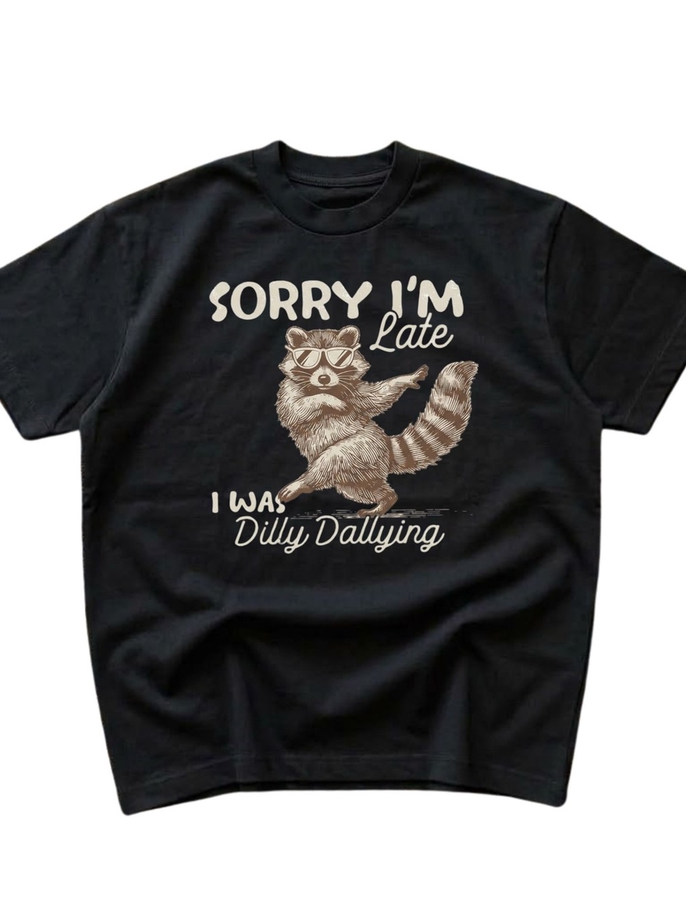 Gildan Funny Raccoon Graphic Tee